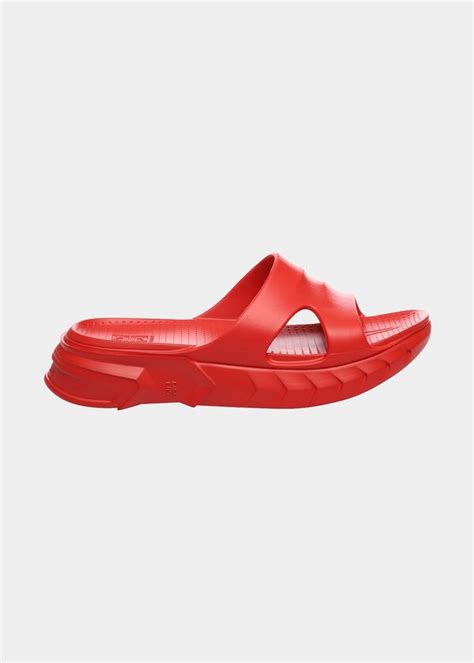 red and black givenchy slides|Givenchy marshmallow slide.